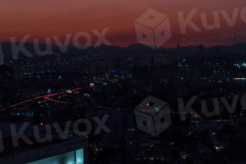 Sunset over the city