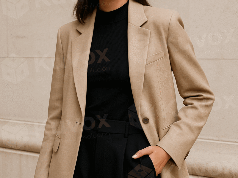Conjunto blazer beige