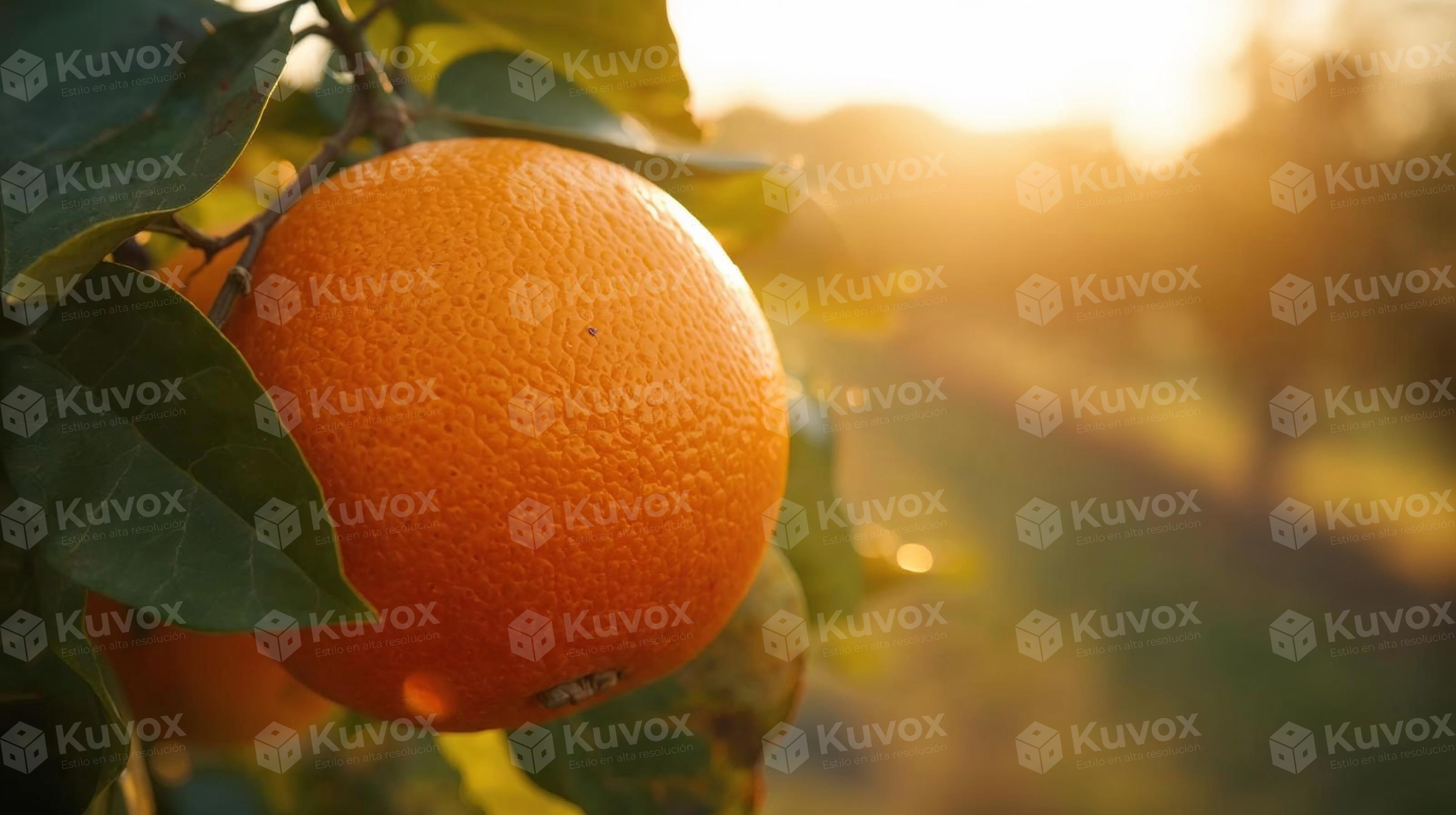 Brillo de naranja en la mañana