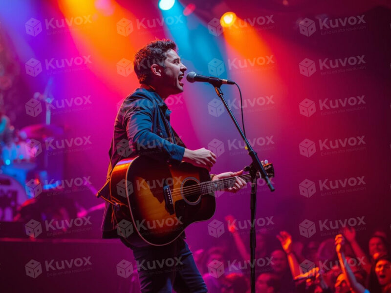 Cantante con guitarra
