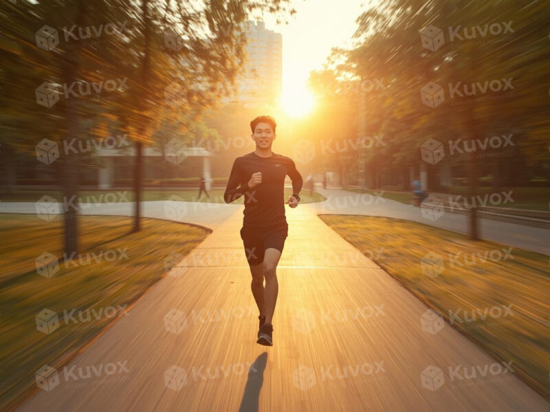 Corredor al amanecer