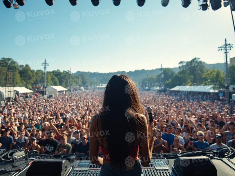 DJ frente a la multitud
