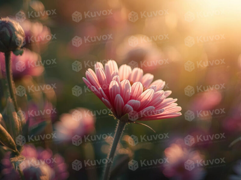 Flor silvestre al amanecer