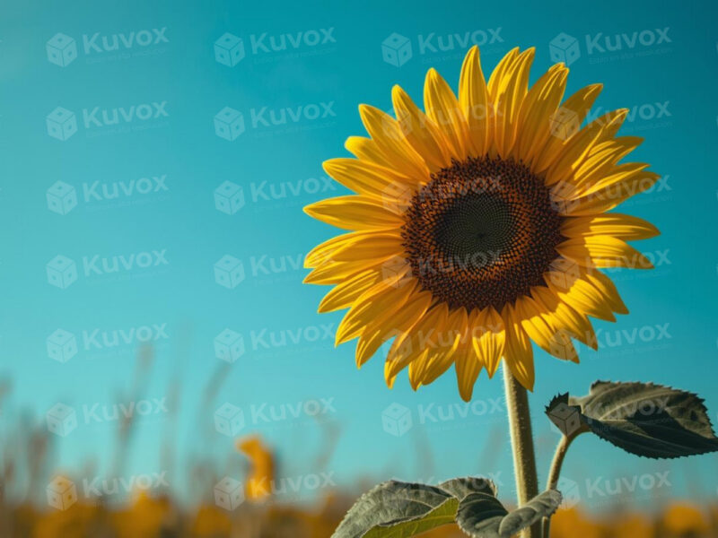 Girasol en cielo azul