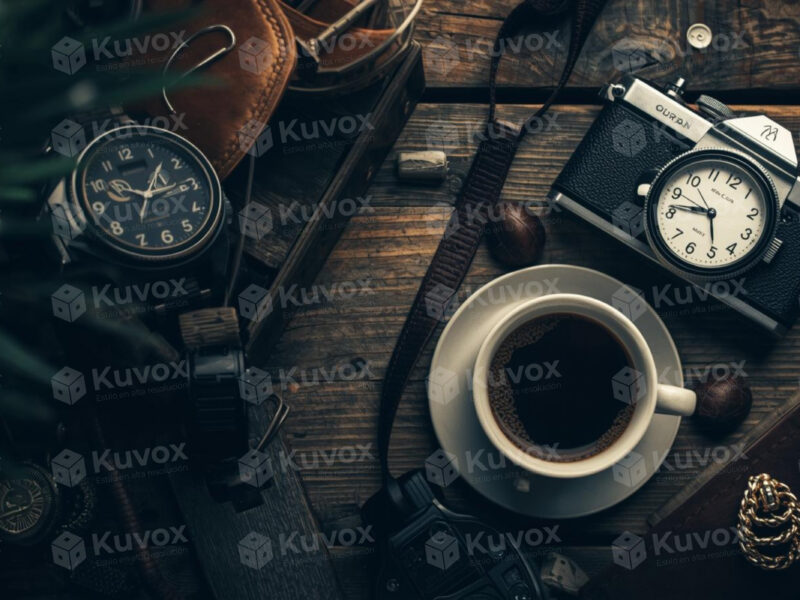 Coffee table with accessories