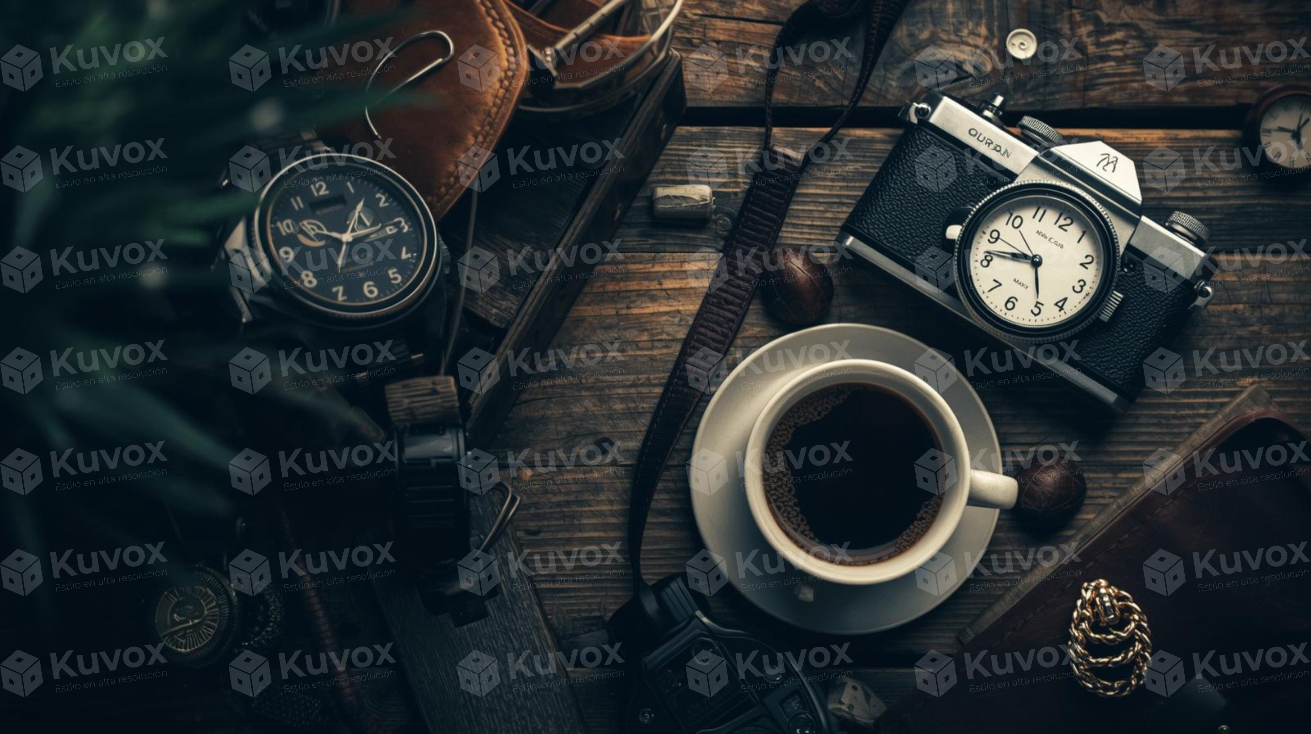 Coffee table with accessories