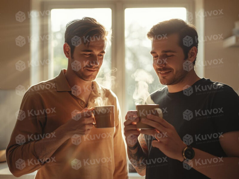 Couple drinking coffee