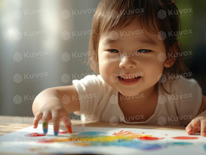 Pequeño artista feliz