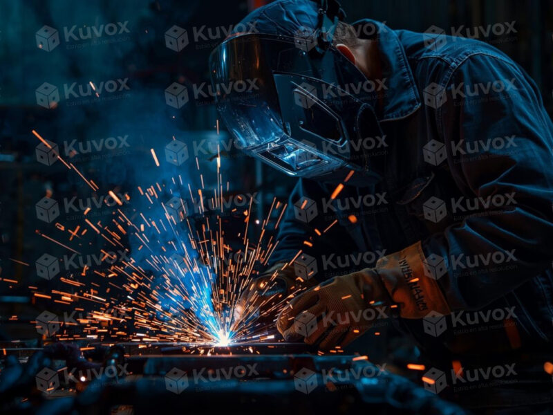 Proceso de soldadura industrial