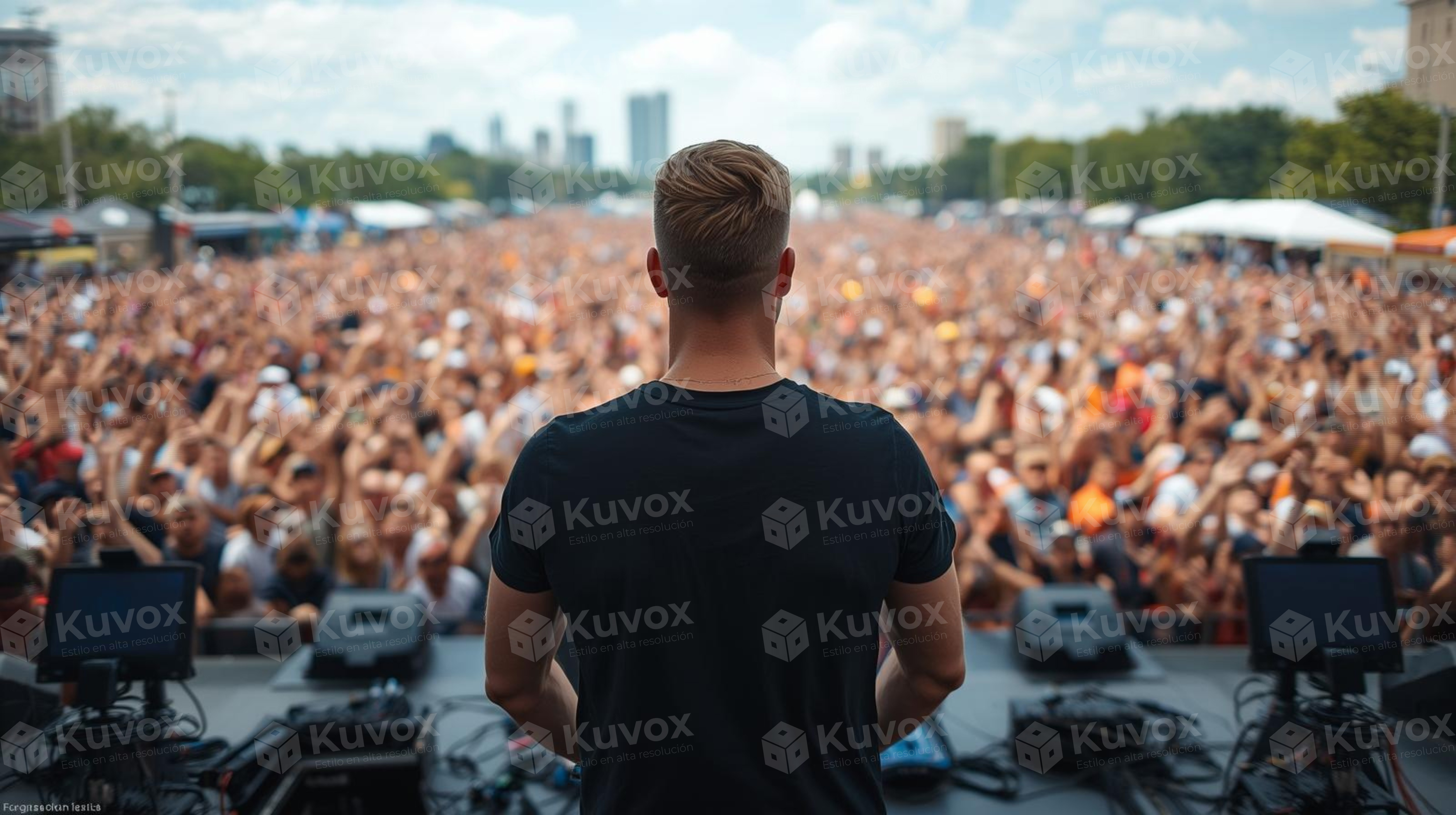 Público en concierto al aire libre