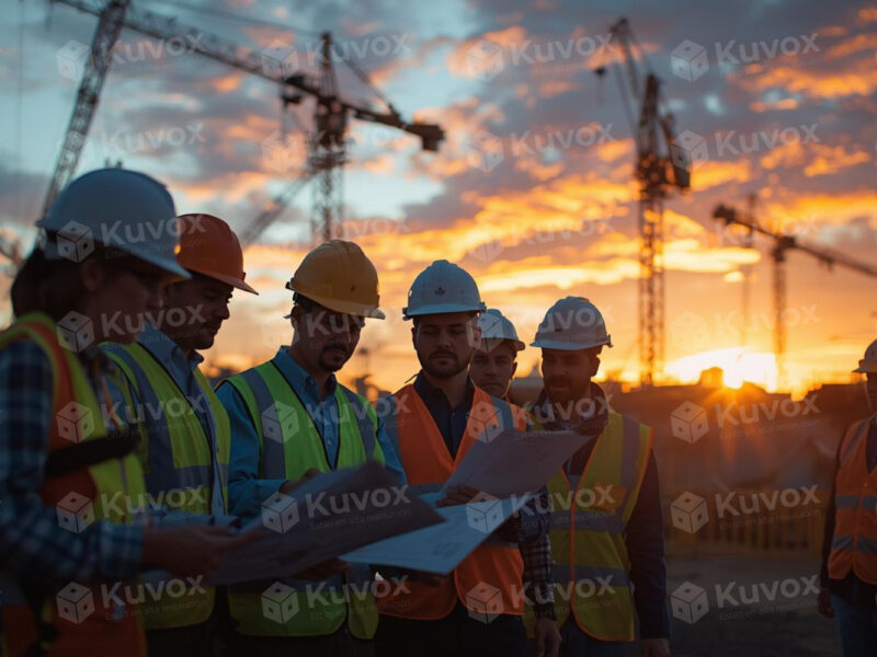 Trabajo en equipo en obra civil